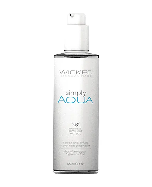 Wicked Simply Lubricants Wicked Simply Aqua Water Based Lubricant with Olive Leaf Extract 4oz