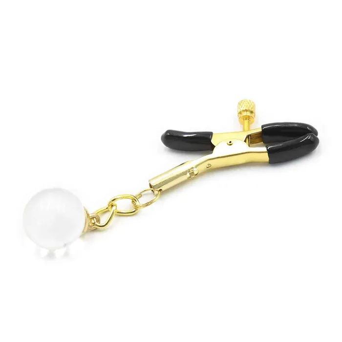 Wild Night Fantasies Female Sex Toys Gold Chain Nipple Clamps with Pearls