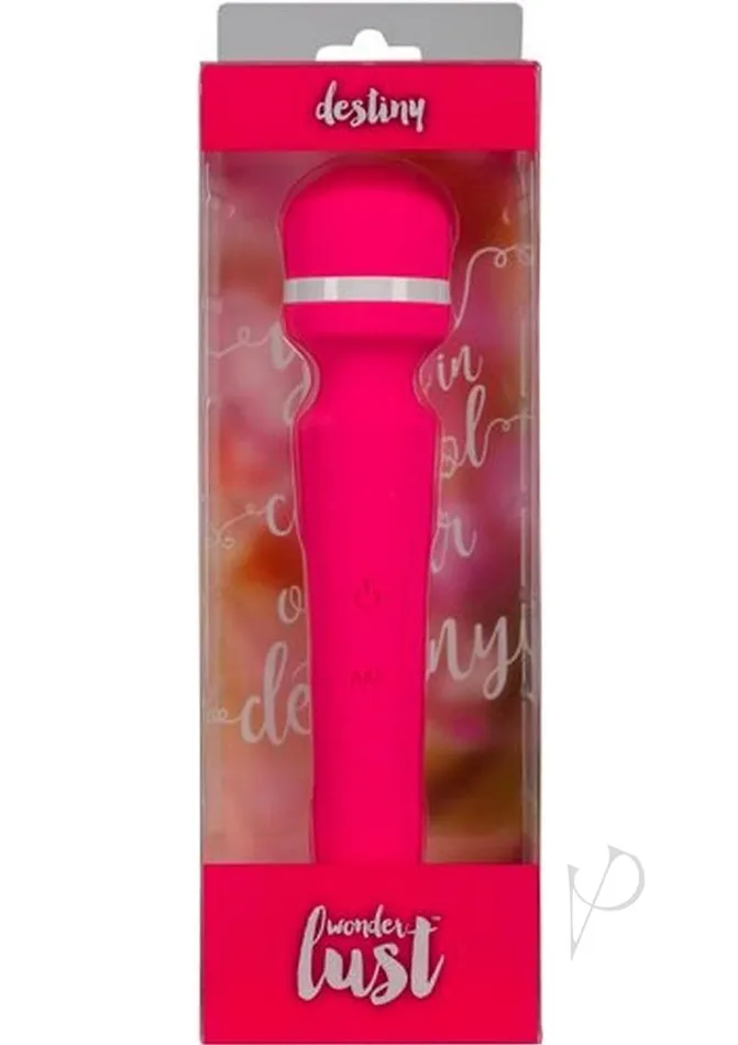 Wonderlust Vibrators Wonderlust Destiny Silicone Rechargeable Wand Massager Pink
