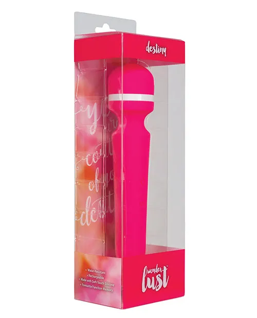 Wonderlust Vibrators Wonderlust Destiny Silicone Rechargeable Wand Massager Pink