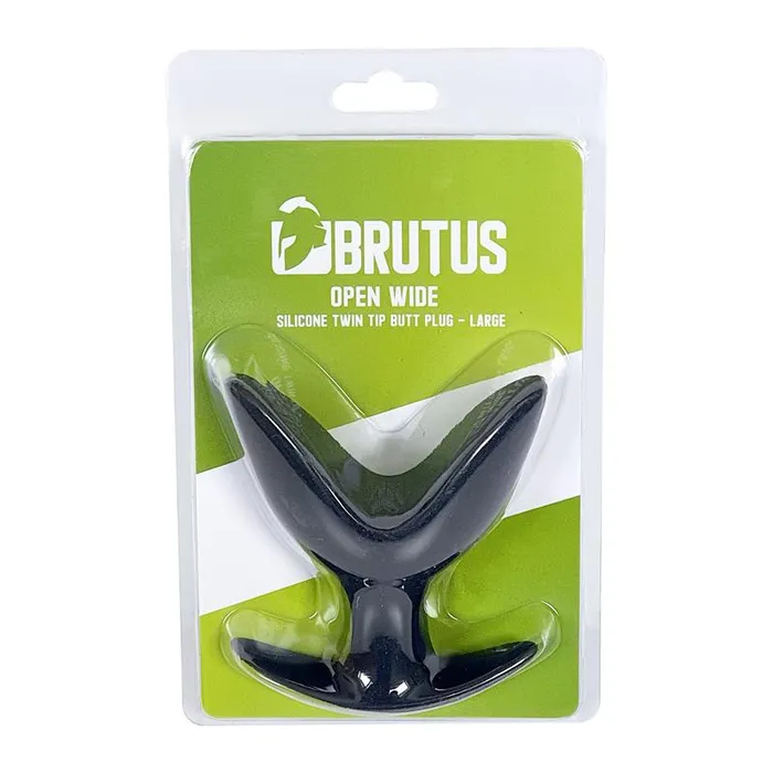 Anal Brutus Open Wide Silicone Twin Tip Butt Plug L Black