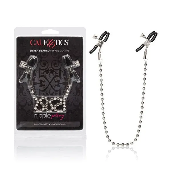 Anal CalExotics Nipple Clamps Silver Beaded