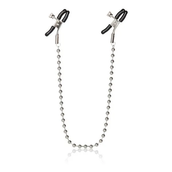 Anal CalExotics Nipple Clamps Silver Beaded