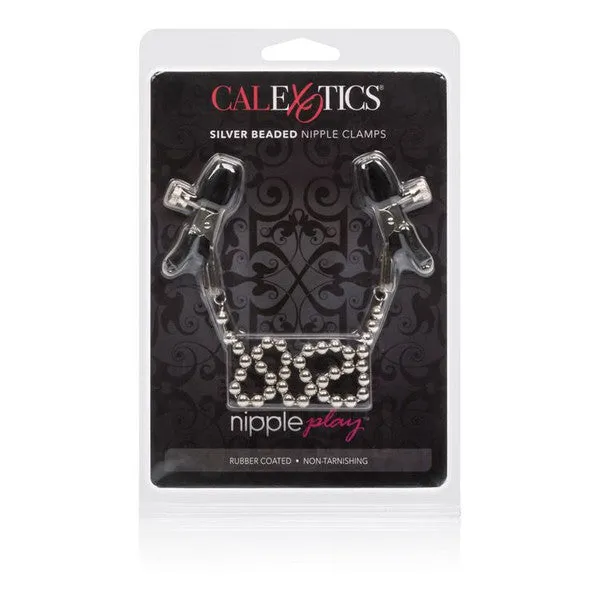 Anal CalExotics Nipple Clamps Silver Beaded