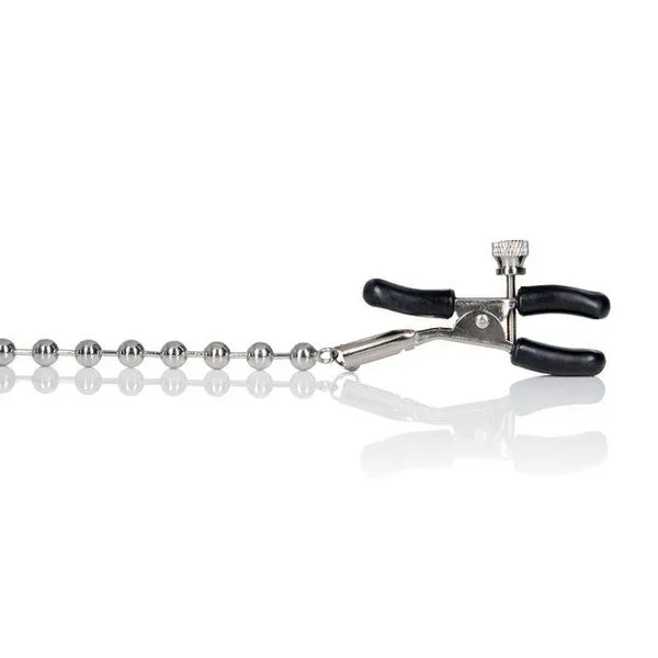 Anal CalExotics Nipple Clamps Silver Beaded