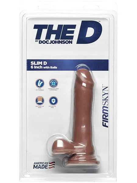 Anal Doc Johnson The D Slim D 6 Inch FIRMSKYN Caramel