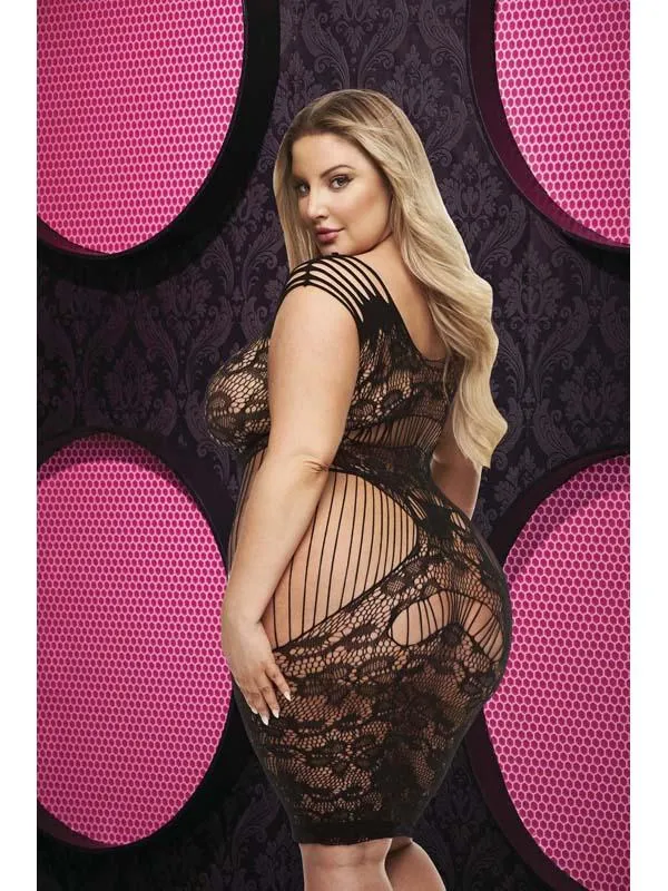 Anal Lapdance Lingerie Lace Cut Out Mini Dress Black Q ENV Anal Lapdance Lingerie Lace Cut Out Mini Dress Black Q ENV