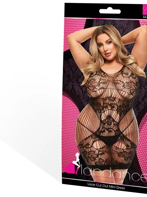 Anal Lapdance Lingerie Lace Cut Out Mini Dress Black Q ENV Anal Lapdance Lingerie Lace Cut Out Mini Dress Black Q ENV