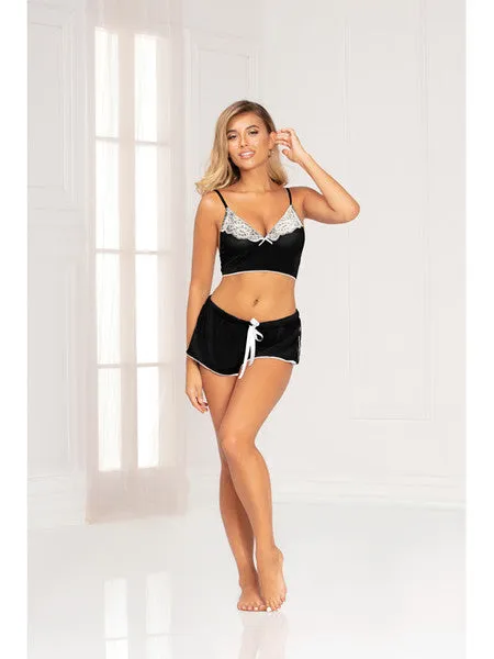 Anal Seven Til Midnight Two Piece Knit Bralette And Short Set 11129 Black M H Anal Seven Til Midnight Two Piece Knit Bralette And Short Set 11129 Black M H