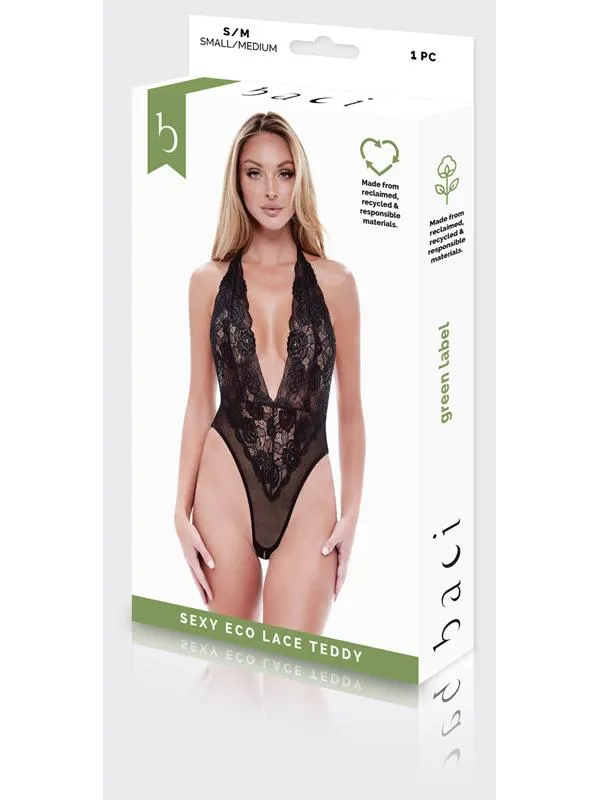 Anal Sexy Eco Lace Teddy Black SM Baci Anal Sexy Eco Lace Teddy Black SM Baci