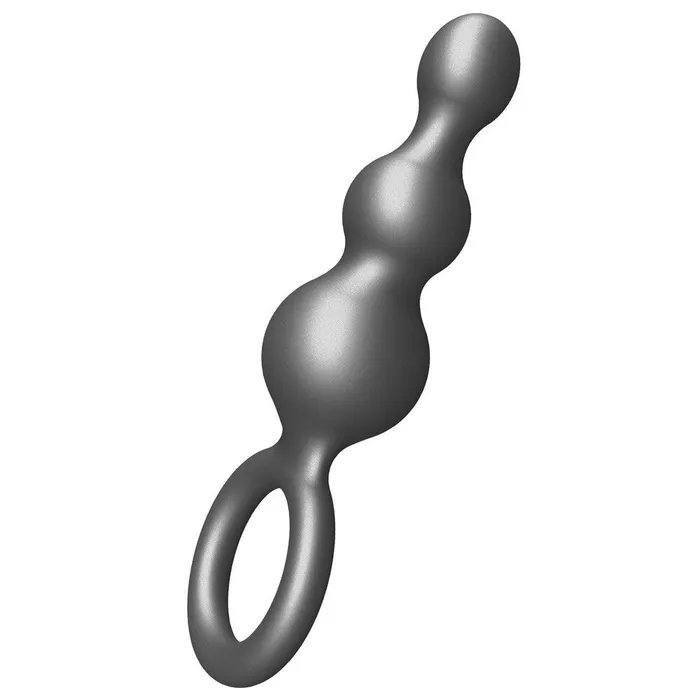 Anal Toy Joy Sex Toys ToyJoy Buttocks The Stuffer 3 Balls Metallic Silicone Plug