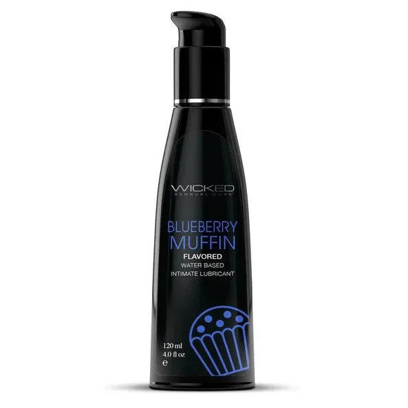 Aqua Blueberry Muffin Flavored Water Based Intimate Lubricant 4 Fl Oz Wicked Sensual Care Lubricants Aqua Blueberry Muffin Flavored Water Based Intimate Lubricant 4 Fl Oz Wicked Sensual Care Lubricants