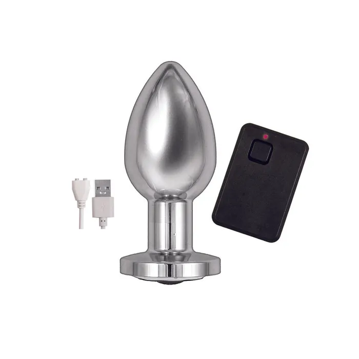 Ass Sation Remote Vibrating Butt Plug Silver Nasswalk Toys Anal