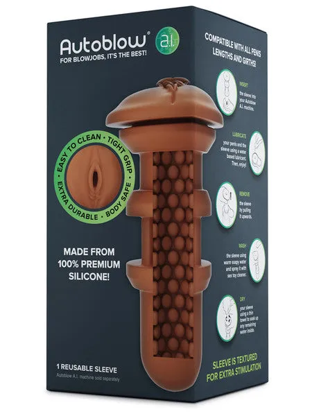 Autoblow Male Sex Toys Autoblow AI Silicone Vagina Sleeve Brown