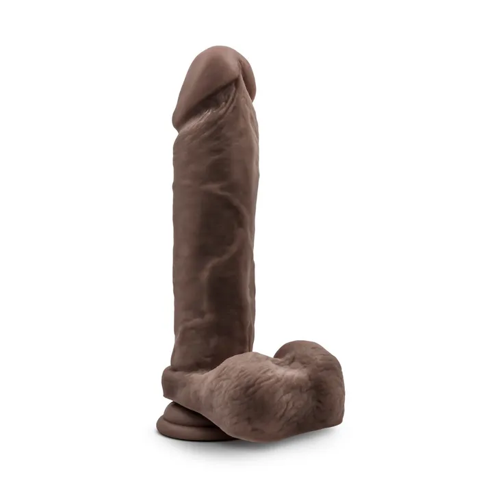 Blush Au Natural 9 Inch Dildo With Suction Cup Chocolate Dildos