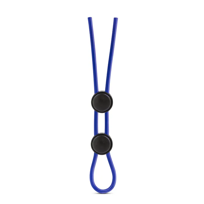 Blush Male Sex Toys Stay Hard Silicone Double Loop Cock Ring Blue