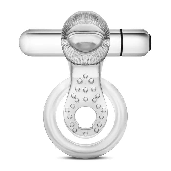 Blush Stay Hard 10 Function Vibrating Tongue Ring Clear Male Sex Toys