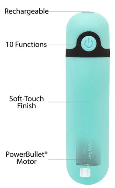 BMS Factory Vibrators Simple and True Rechargeable Bullet Teal