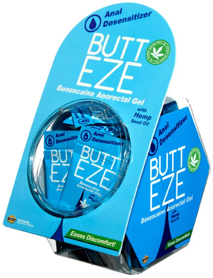 Body Action Male Sex Toys Butt Eze With Hemp Fish Bowl Display 50 Pc