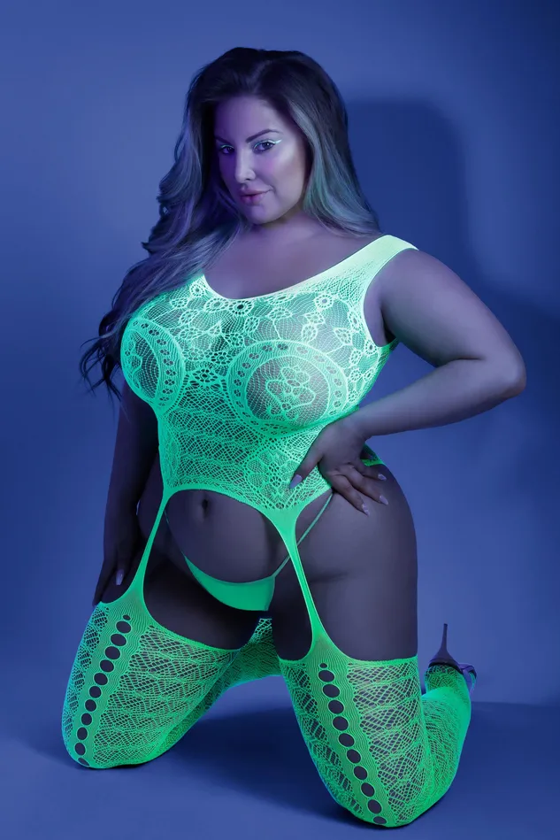 Bodystockings Playsuits Supersonic Mosaic Bodystocking Queen Neon Green Fantasy Lingerie Bodystockings Playsuits Supersonic Mosaic Bodystocking Queen Neon Green Fantasy Lingerie