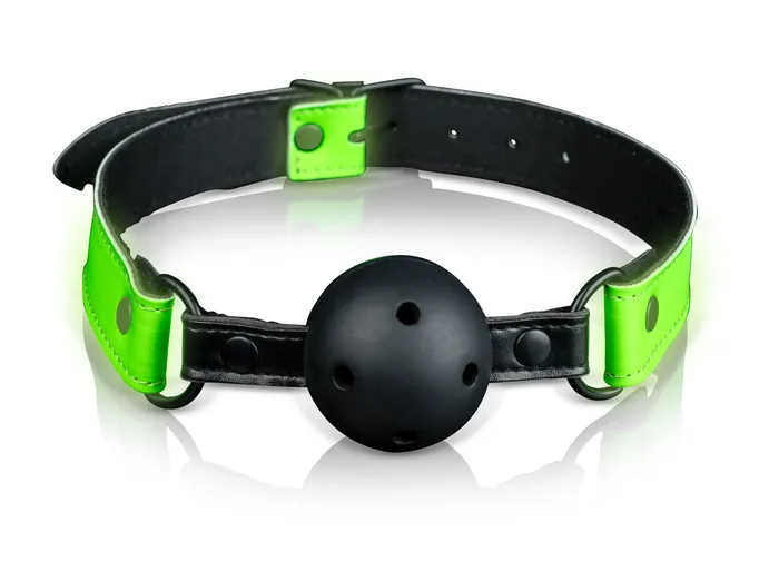 Breathable Ball Gag Glow in the Dark Shots Ouch Dildos