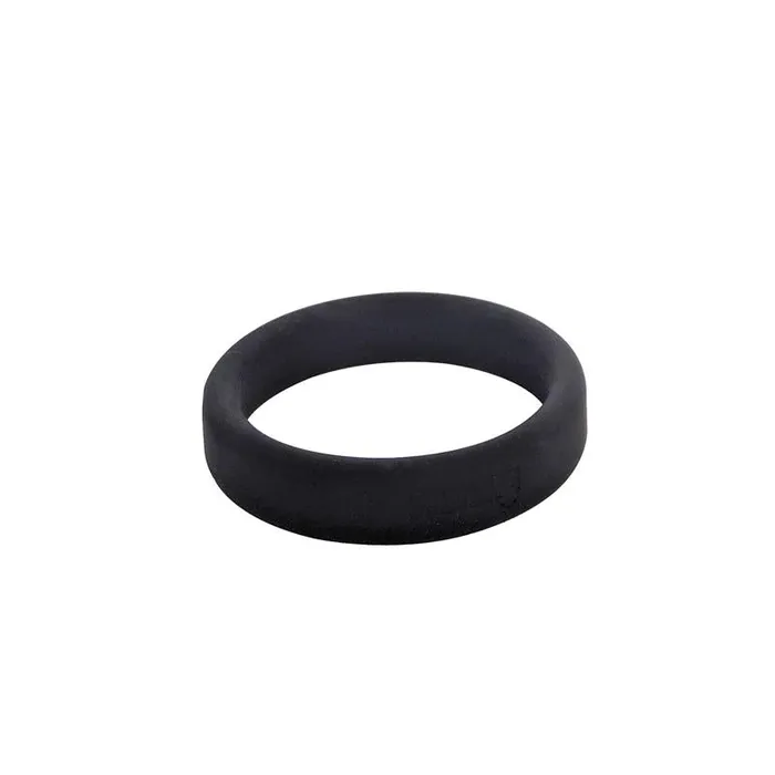Brutus Male Sex Toys Flat Slick Silicone Cock Ring diam 50 mm Black
