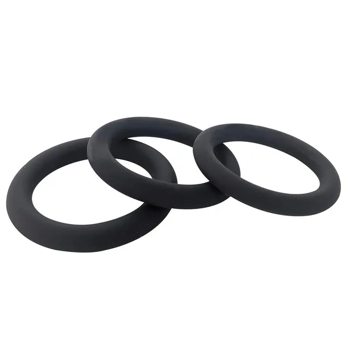 Brutus Male Sex Toys Slim Donut Silicone Cock Ring diam 50 mm Black