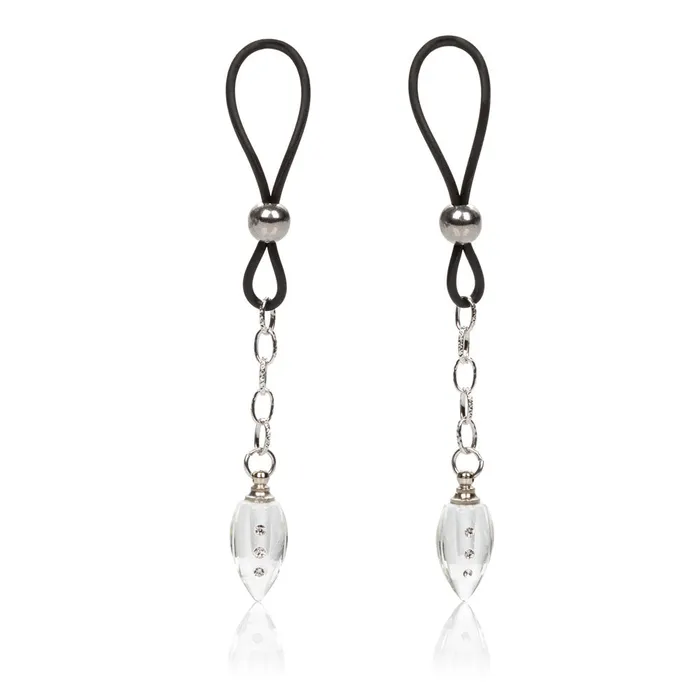 CalExotics Couples Nipple Play NonPiercing Nipple Jewelry Crystal Teardrop