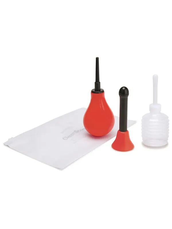CleanScene CleanScene 3pc 200ml Douche Set Including Bulb Classic and Flared Base Tip Anal CleanScene CleanScene 3pc 200ml Douche Set Including Bulb Classic and Flared Base Tip Anal