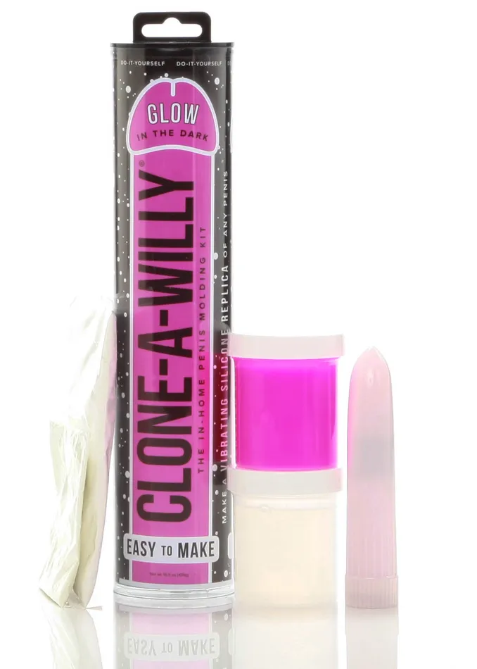 CloneaWilly Dildos CloneaWilly GlowintheDark Kit Pink