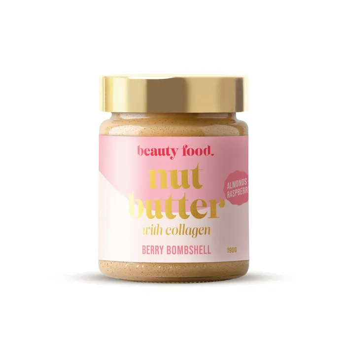 Collagen Nut Butter Berry Bombshell 190g box of 6 Beauty Food Anal