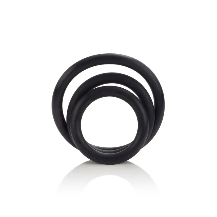 Couples CalExotics Rubber Ring 3 Piece Set Black