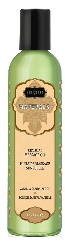 Couples Naturals Massage Oil Vanilla Sandalwood 8 Fl Oz Kama Sutra