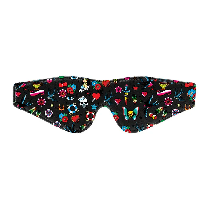 Couples Ouch Old School Tattoo Printed Eye Mask Shots Toys