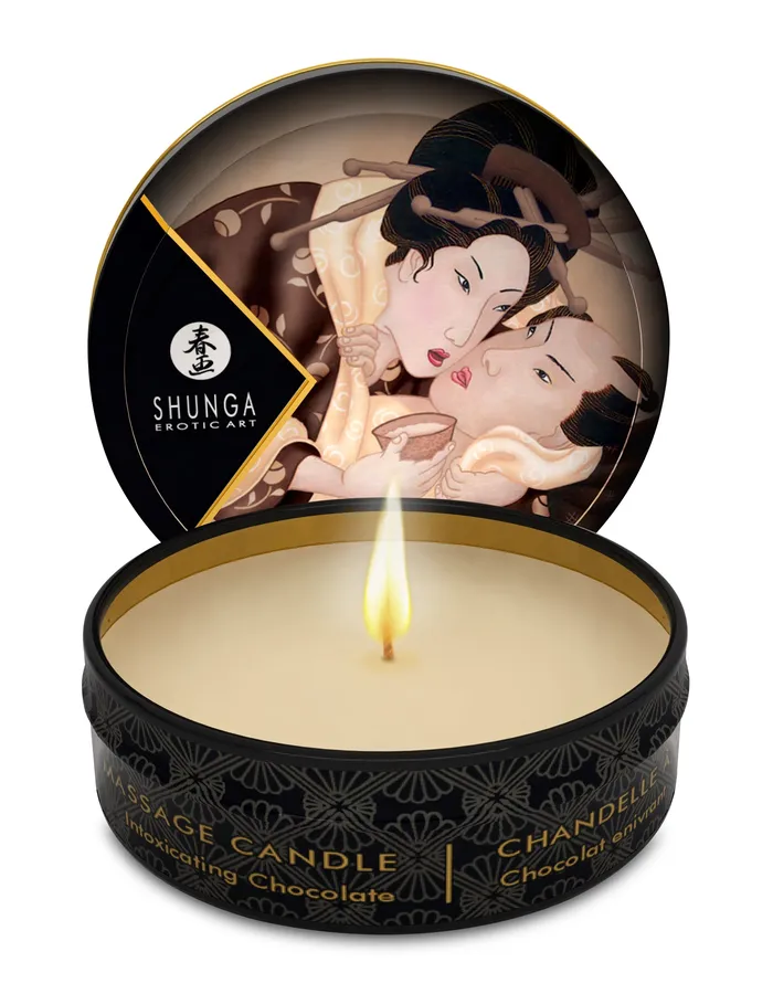 Couples Shunga Mini Massage Candle Excitation Intoxicating Chocolate 1 Fl Oz