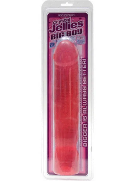 Dildos Doc Johnson Crystal Jellies 12in Big Boy Pink