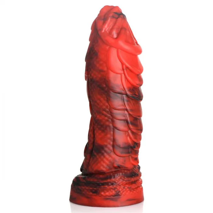 Dildos Fire Dragon Red Scaly Silicone Dildo Red XR Brands Creature Cocks