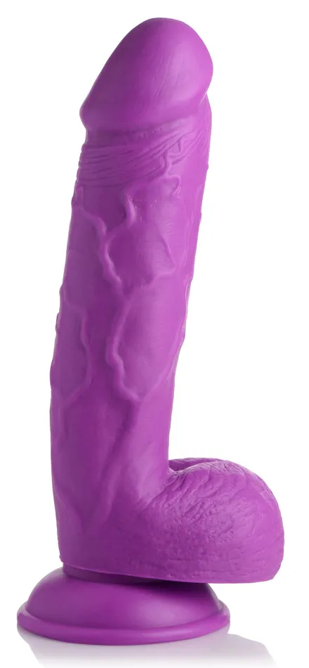 Dildos XR Brands Pop Peckers Pop Pecker 825 Inch Dildo With Balls Purple