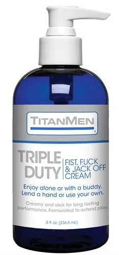 Doc Johnson Vibrators Titanmen Triple Duty Fist Fuck and Jack Off Cream Bulk 8 Fl Oz Doc Johnson Vibrators Titanmen Triple Duty Fist Fuck and Jack Off Cream Bulk 8 Fl Oz
