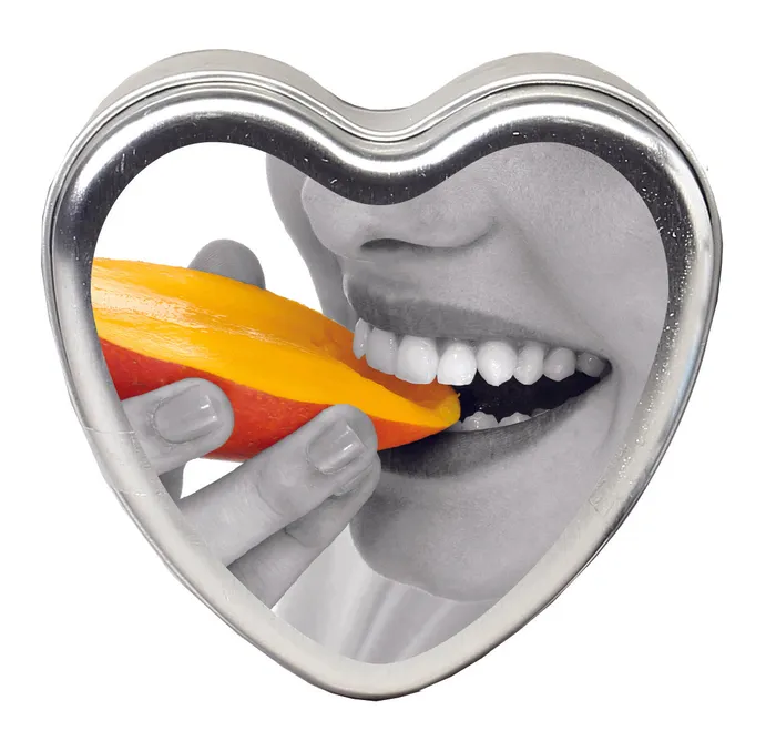 Earthly Body Edible Heart Candle Mango 4 Oz Anal