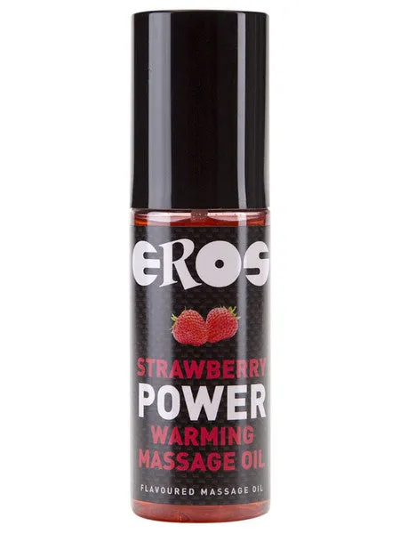Enhancers Eros EROS Strawberry Power Warming Massage Oil 100 ml