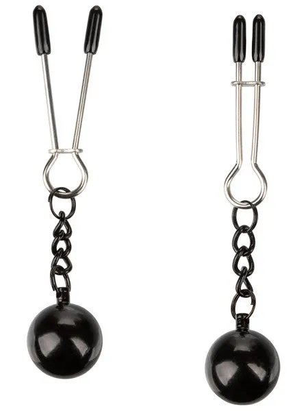 Female Sex Toys CalExotics Nipple Grips Weighted Tweezer Nipple Clamps