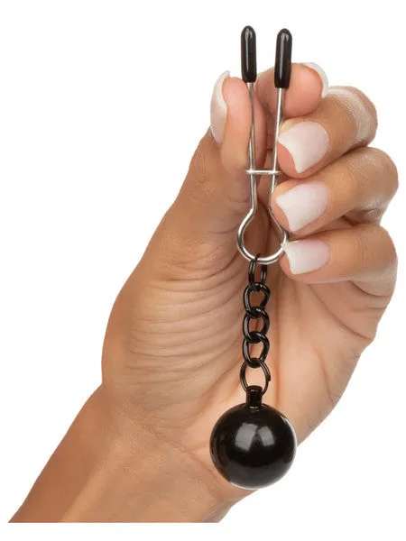 Female Sex Toys CalExotics Nipple Grips Weighted Tweezer Nipple Clamps