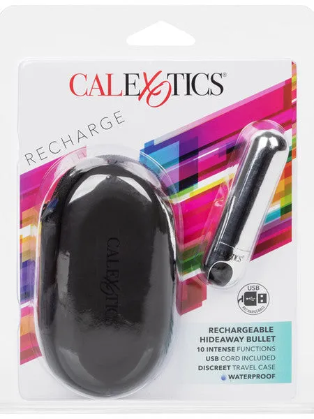 Female Sex Toys CalExotics Rechargeable Hideaway Bullet Silver