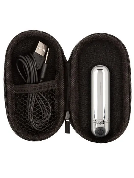 Female Sex Toys CalExotics Rechargeable Hideaway Bullet Silver