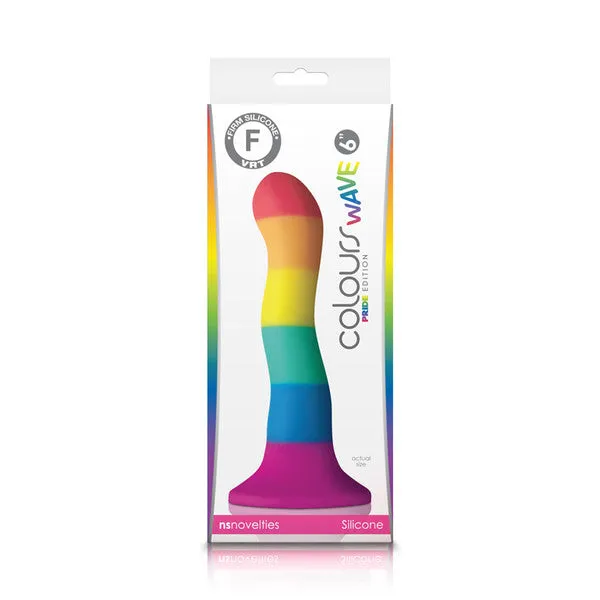 Female Sex Toys NS Novelties Colours Pride Edition 6 in Wave Dildo Rainbow