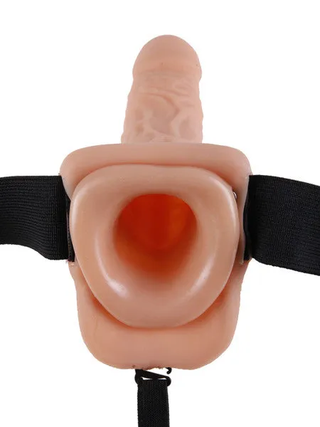 Fetish Fantasy Series 7 in Hollow StrapOn with Balls Flesh Pipedream Products Female Sex Toys