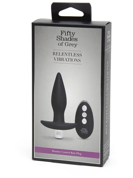 Fifty Shades of Grey Relentless Vibrations Remote Control Butt Plug Lovehoney Anal