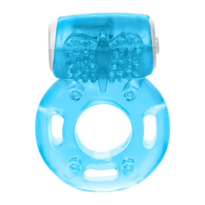 Foil Pack Vibrating Ring Blue CalExotics Male Sex Toys