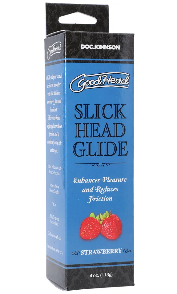 Goodhead Slick Head Glide Strawberry 4 Oz Doc Johnson Male Sex Toys